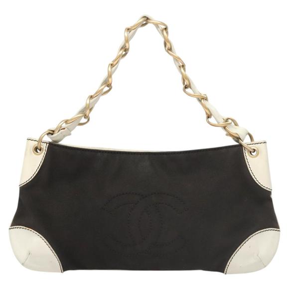 Chanel Black Canvas shoulder - Picture 1 of 10